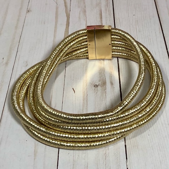 Boho Style Gold-Tone Necklace, Bracelet & Earrings Set - 4 Piece Set - Picture 7 of 14